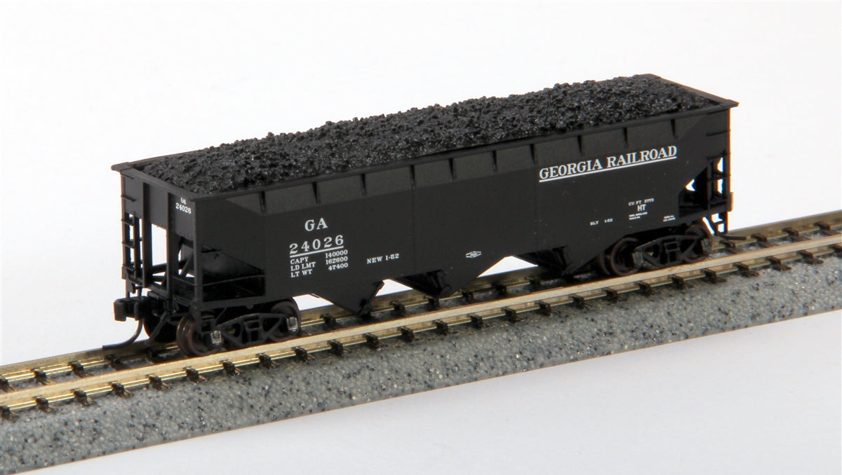 Bluford Shops 73272 N GA 70-Ton Offset-Side 3-Bay Hopper w/Load (Pack of 2)