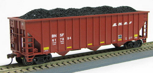 Con-Cor 528 HO BNSF 100-Ton 15-Panel 3-Bay Hopper w/Coal Load #2 (Pack of 3)