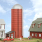 American Model Builders 190 HO Farm Silo with Shed Laser Art Building Kit