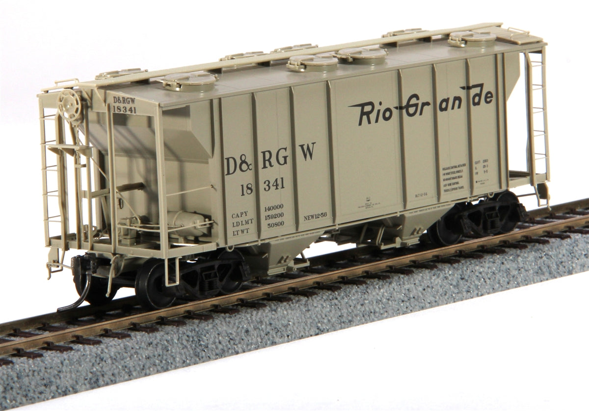 Kadee 8649 HO Denver & Rio Grande Western PS-2 2-Bay Covered Hopper #18341