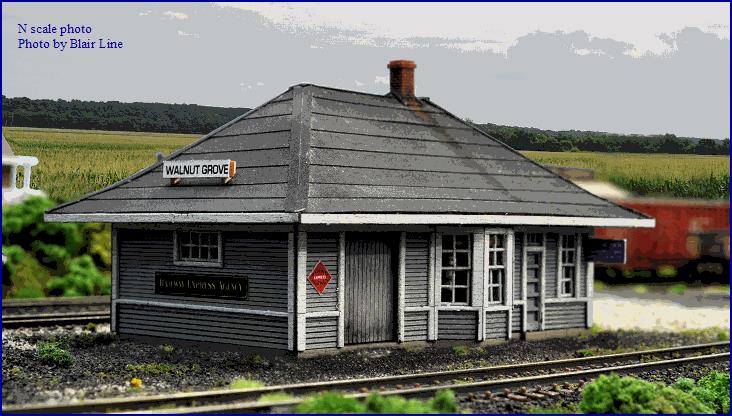 Blair Line 1004 N Walnut Grove Depot Laser-Cut Building Laser-Cut Building Kit