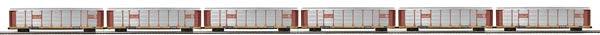 MTH 20-90600 6-Car Corrugated Auto Carrier Conrail