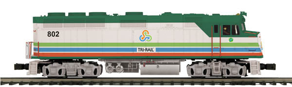 MTH 20-20107-3 Florida Tri-Rail F40PH Non-Powered Diesel Locomotive #802