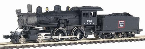 Model Power 87624 N Chicago Burlington & Quincy 4-4-0 Locomotive w/ Tender #462