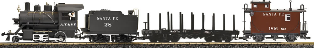 LGB 72441 AT&SF G Gauge Steam Starter Train Set