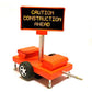 Miniatronics 85-001-01 HO Mobile Highway Sign Caution Construction Ahead