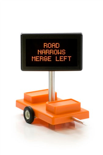 Miniatronics 8550501 O Road Narrows Merge Right Sign w/ 3v Transformer