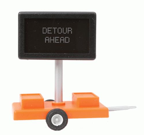 Miniatronics 85-504-01 O Road Sign, Detour Ahead