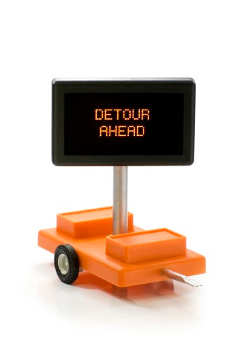 Miniatronics 85-504-01 O Road Sign, Detour Ahead