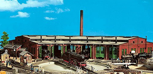 Vollmer 5758 HO 6-Stall Roundhouse Building Kit