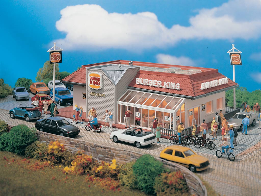 Vollmer 3632 HO Scale Burger King Restaurant Building Kit