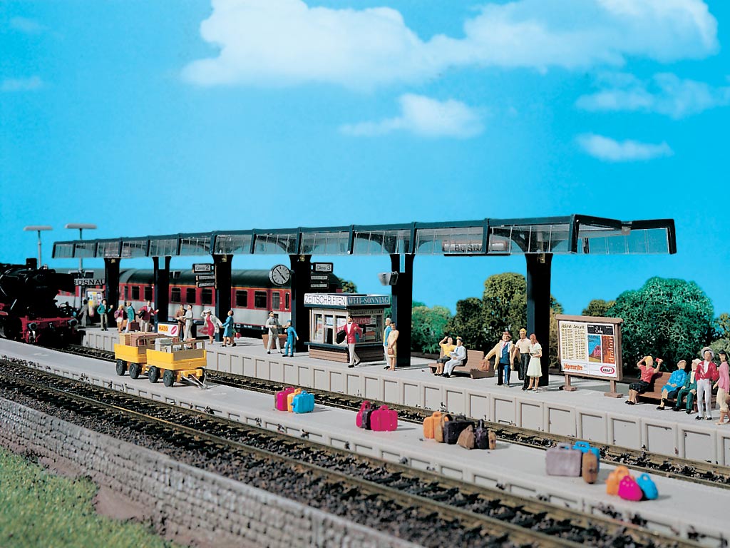 Vollmer 3538 HO Scale Long Passenger Platform Plastic Building Kit