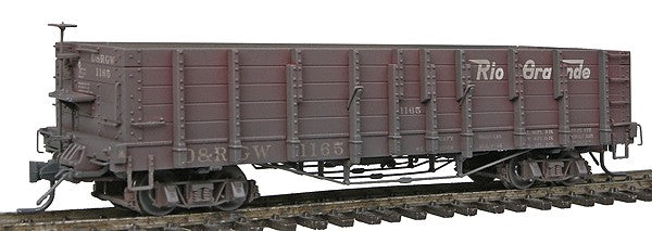 Blackstone Models 340411W HOn3 DRGW 1000 Ser. High Side Weathered Gondola #1165