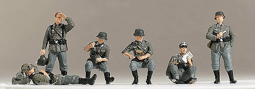 Preiser 16881 HO German Army WWII Combat Infantry Resting Figures (Set of 6)