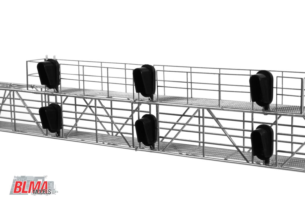 BLMA Models 4025 HO Modern Triple Track Signal Bridge w/ 6 Heads LED 3-Aspect