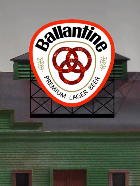 Miller Engineering 440502 N/HO Ballantine Beer Animated Neon Billboard Medium