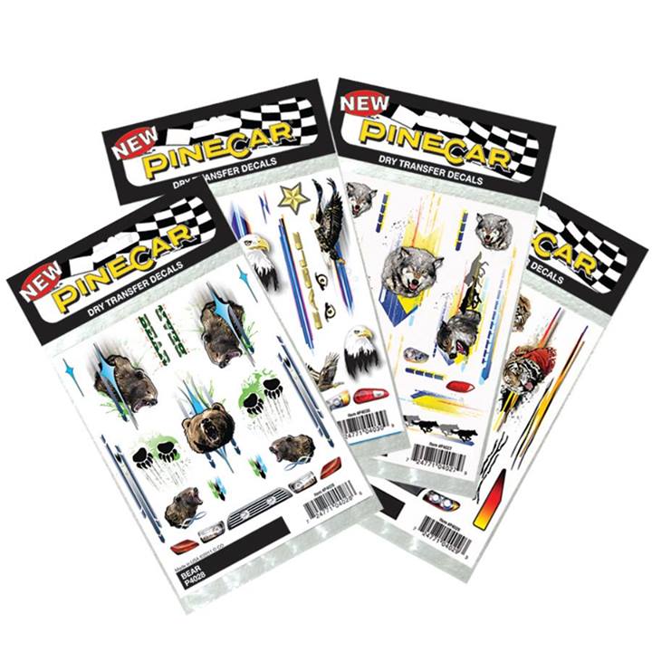 PineCar P4013 Racer Accessories Dry Transfer Decals