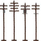 American Flyer 6-49872 S Scale Telephone Poles (Pack of 6)