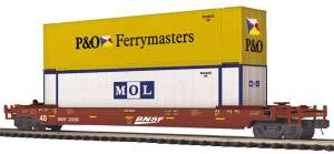 MTH 20-95111 O BNSF Husky Stack Car
