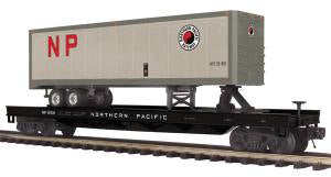MTH 20-98937 NP Flatcar w/40' Trailer