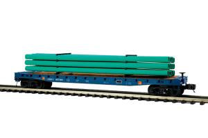 MTH 20-98941 MTH 2098941 O Scale CSX Flatcar w/Pipe Load