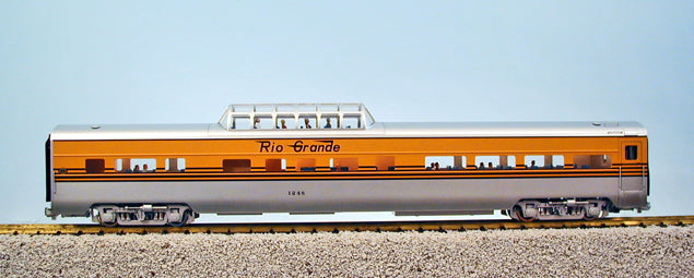 USA Trains R31137 G D&RGW Ski Train Corrugated Aluminum Vista Dome 2 #1250