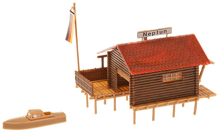 Faller 130284 HO Boathouse & Boat Kit