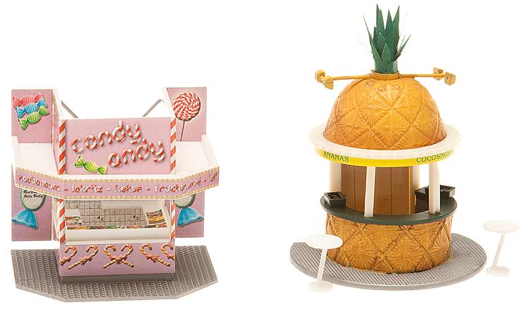Faller 140443 HO Confectionary & Candy-Fruit Juice Stands Kit