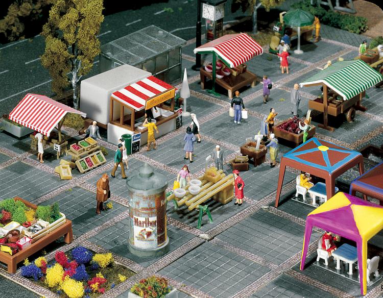 Faller Gmbh 272533 N Market Stands & Cart