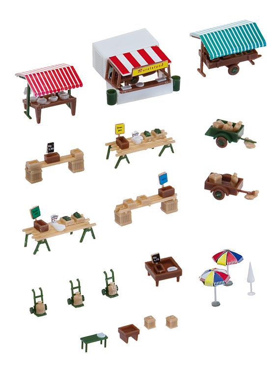 Faller Gmbh 272533 N Market Stands & Cart