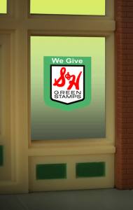 Miller Engineering 8890 HO/O S&H Green Stamps Animated Window Sign