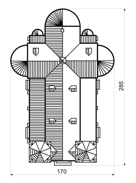 Kibri 37025 N Church 28.5x17x26cm Kit