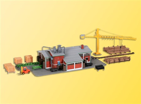 Kibri 39816 HO Sawmill with Interior Building Kit