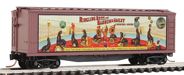 Micro-Trains 04700407 N Scale Ringling Bros 40' Billboard Wood Reefer Car #7