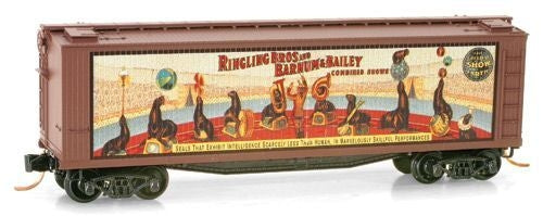 Micro-Trains 04700407 N Scale Ringling Bros 40' Billboard Wood Reefer Car #7