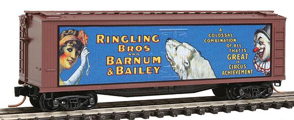Micro-Trains 04700408 N Ringling Bros 40' Billboard Wood Reefer Car #8