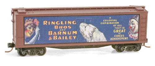 Micro-Trains 04700408 N Ringling Bros 40' Billboard Wood Reefer Car #8