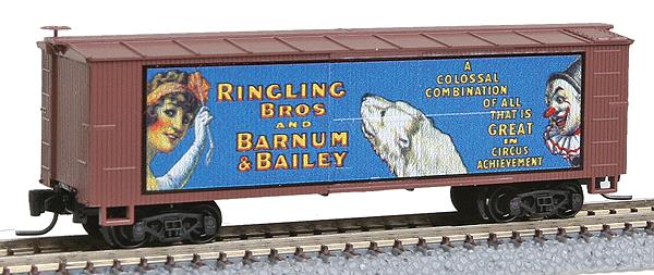 Micro-Trains 51500608 Z Ringling Bros 40' Double Sheathed Wood Box Car #8