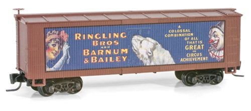 Micro-Trains 51500608 Z Ringling Bros 40' Double Sheathed Wood Box Car #8