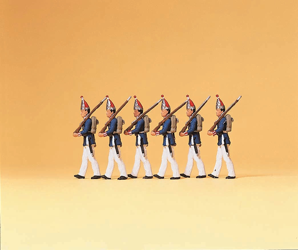 Preiser 12189 HO 1800''''''''s Guards Marching Figures (Set of 6)