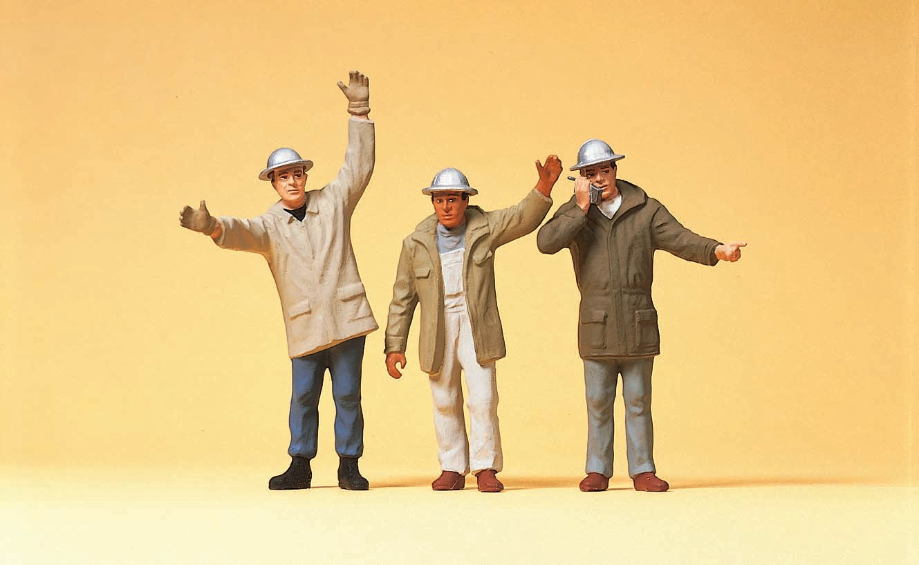 Preiser 63052 G Industrial Workers Figures (Set of 3)