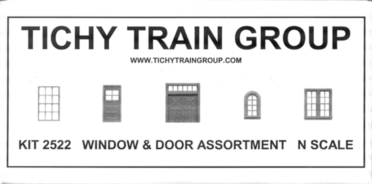 Tichy 2522 N Scale 80-Piece Window & Door Assortment
