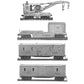 Tichy 2704 N Scale Work (Wreck) Train Set Plastic Kit (Set of 4)