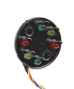 NJ International 3214 O Scale 6-Lite Disc LED Color Position Signal Head
