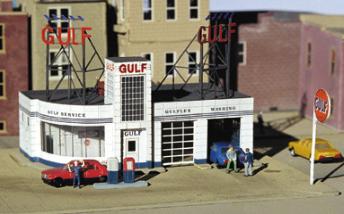 Miller Engineering 229300 Z Scale Gulf Gas Station Brass Kit