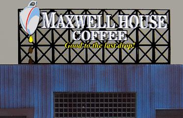 Miller Engineering 4181 HO/O Maxwell House Coffee Animated Neon Billboard