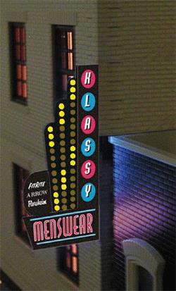 Miller Engineering 67812 Animated Sign Kit Downtown Series #2 - Right - Large