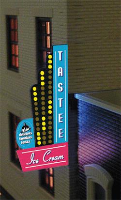 Miller Engineering 67822-R Animated Sign Kit Downtown Series #2 Right Medium