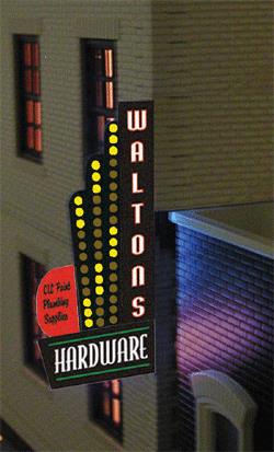 Miller Engineering 67822-R Animated Sign Kit Downtown Series #2 Right Medium