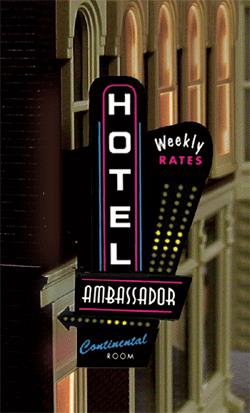 Miller Engineering 68822 N/HO Medium RH Neon-Like Vertical Hotel/Motel Sign